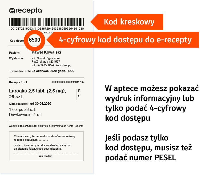 Wydruk informacyjny e-recepty