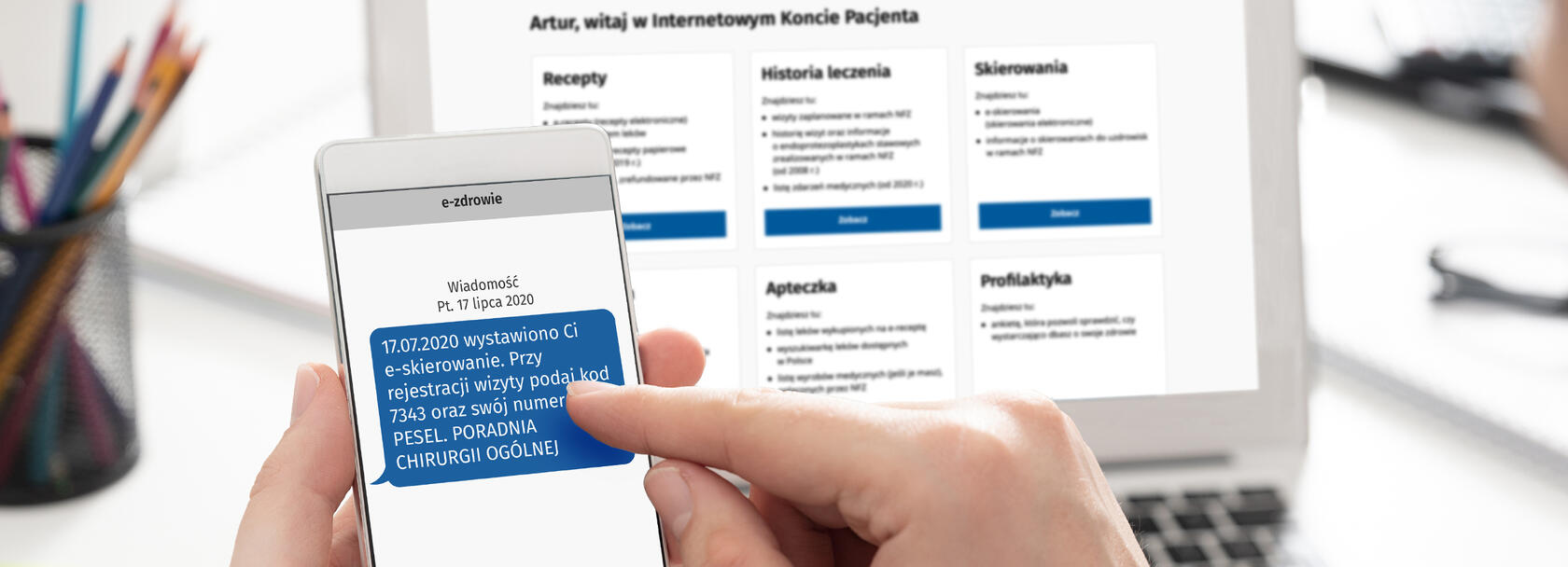 SMS z e-skierowaniem