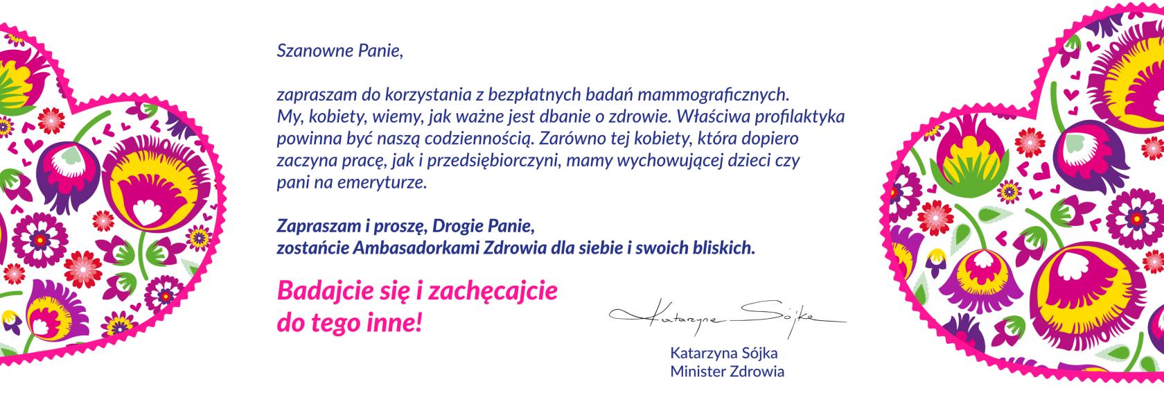 Życzenia pani minister